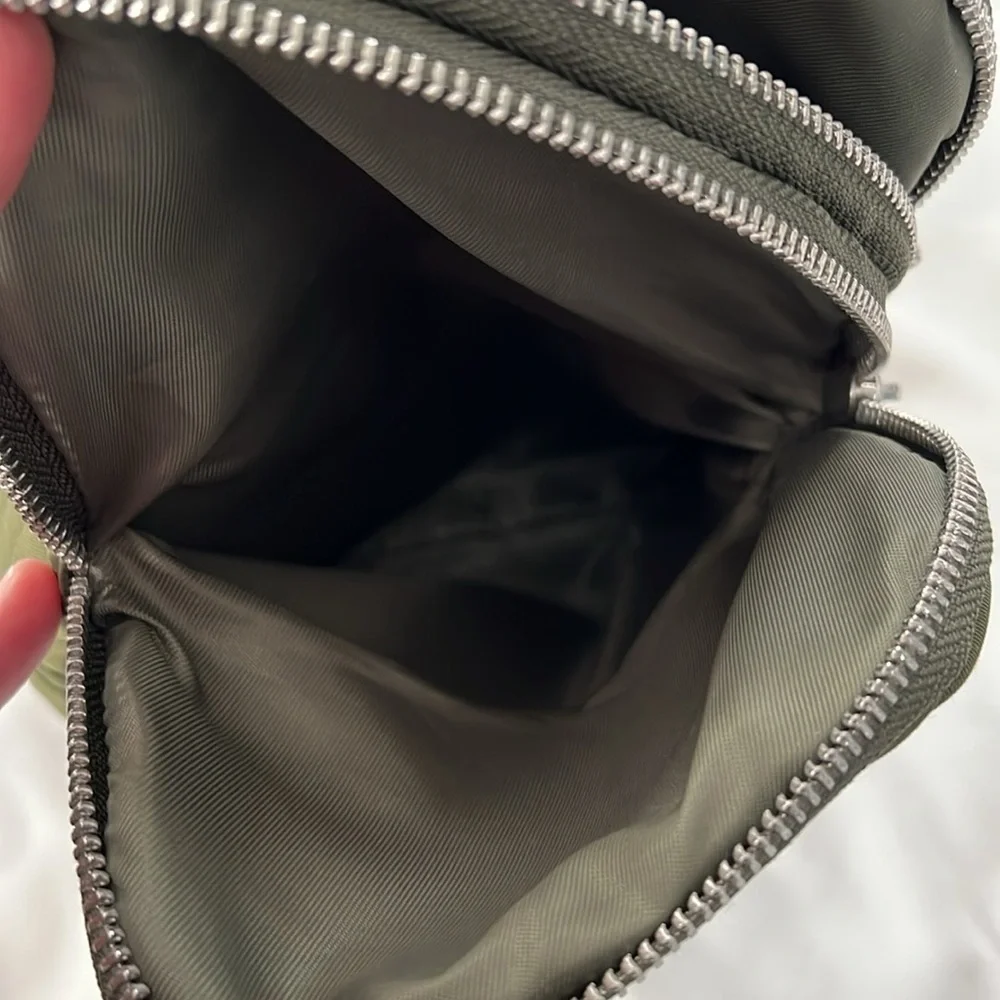 Destination Army Green Quilted Mini Backpack
